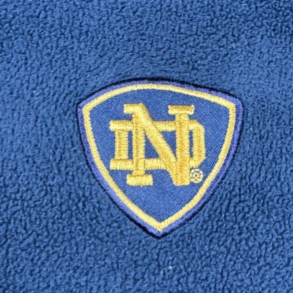 Vintage Adidas Notre Dame Fighting Irish ClimaWarm Fleece Zip Jacket‎ 2XL Y2K